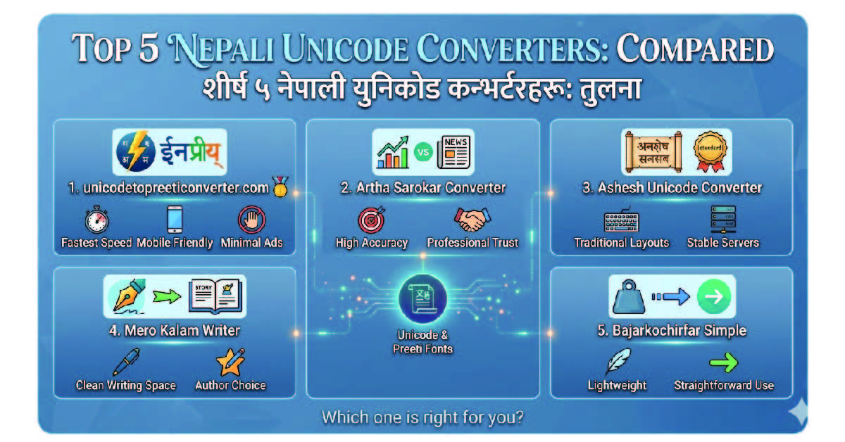 Comparison of Top 5 Nepali Unicode Converter Websites-01
