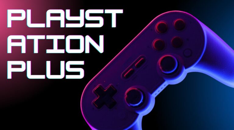 A person holding a PlayStation controller next to a gaming screen while managing subscriptions.