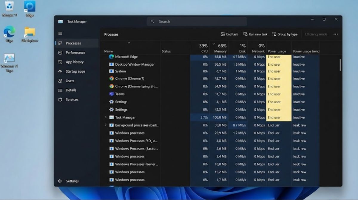 Startup apps tab in Windows 11 Task Manager with high-impact apps being disabled