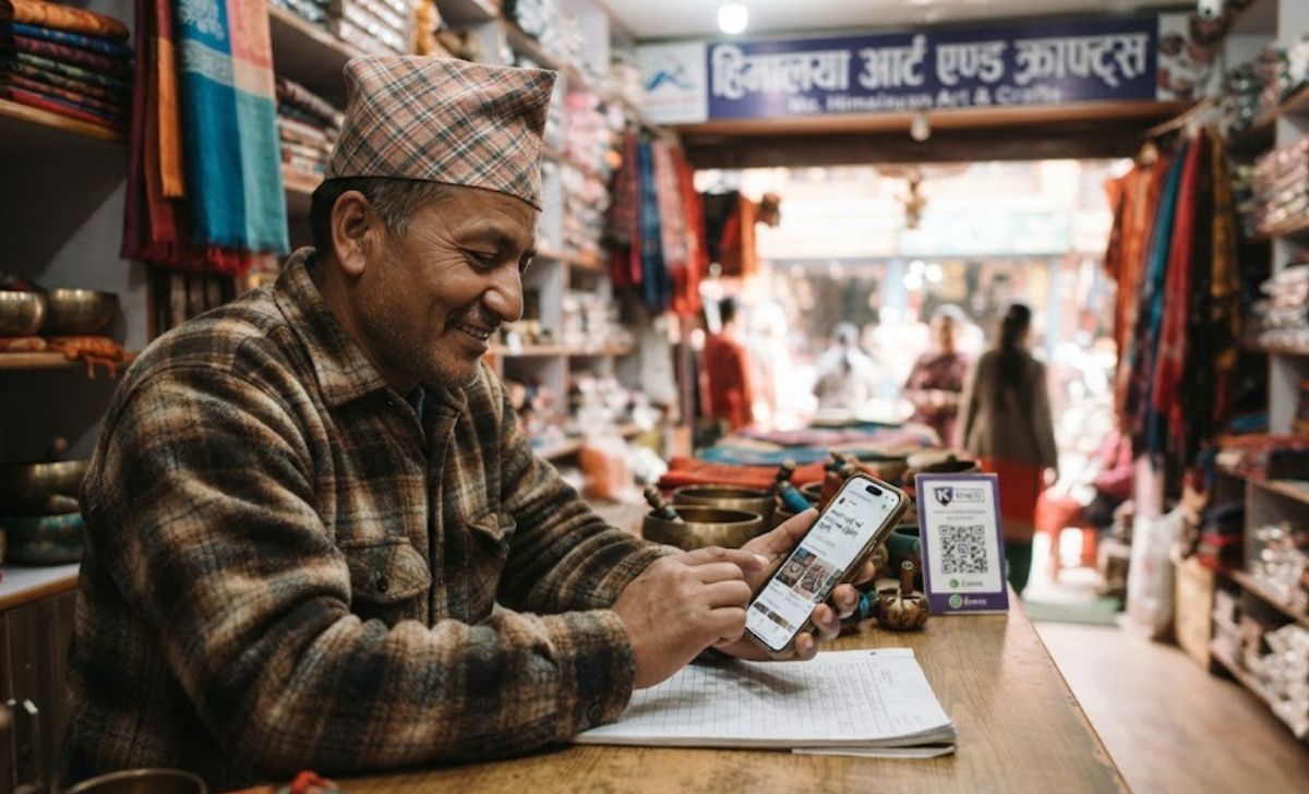 Nepali small business owners marketing online on mobile
