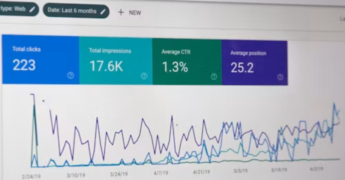 Growth graph showing rising organic traffic on a utility website